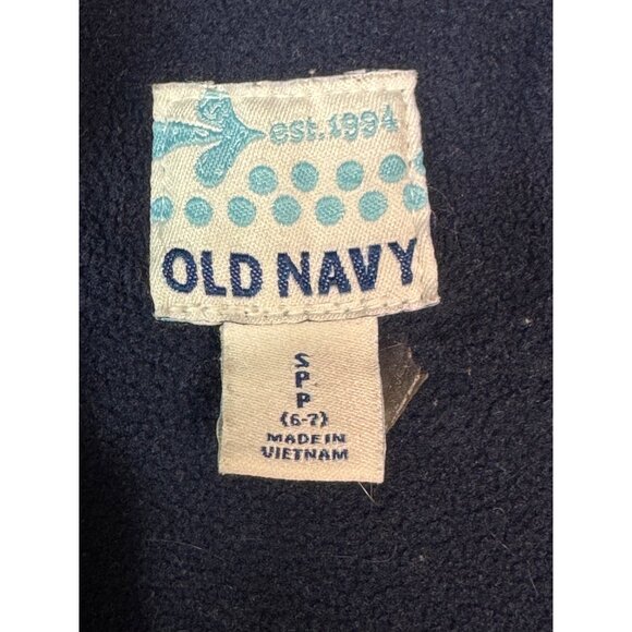 Old Navy girls 6-7 Puffer Vest SDot Chevron Pattern Polyester Navy Multi-Color - Picture 3 of 13